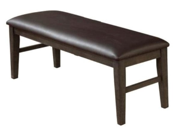 Wendy Dark Grey Faux Leather Dining Bench