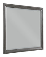 West End Wire-Brushed Gray Wood Dresser Mirror