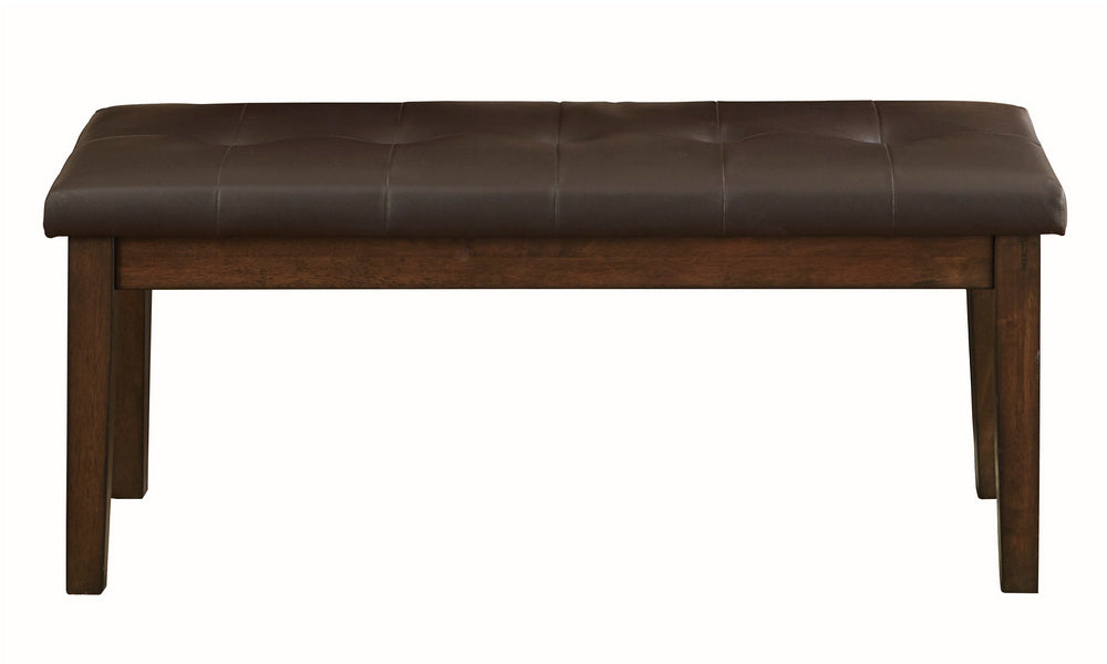 Wieland Dark Brown Bi-Cast Vinyl Bench