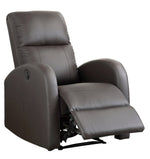 Wiley Brown Faux Leather Power Recliner