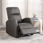 Wiley Brown Faux Leather Power Recliner