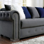 Wilmington 2-Pc Gray Velvet RAF Sectional Sofa