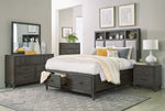 Wittenberry Gray Wood Cal King Bed with LED Light