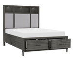 Wittenberry Gray Wood King Bed with LED Light