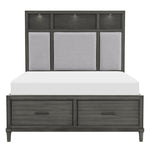 Wittenberry Gray Wood King Bed with LED Light