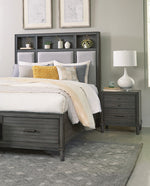 Wittenberry Gray Wood Queen Bed with LED Light