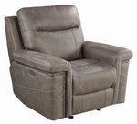 Wixom 3-Pc Taupe 2xPower Recliner Sofa Set (Oversized)