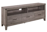 Woodrow Gray Wood 3-Drawer TV Console