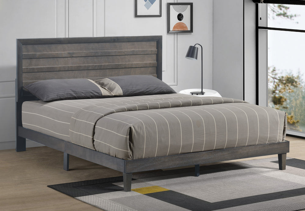 Wynne Gray Wood Queen Platform Bed