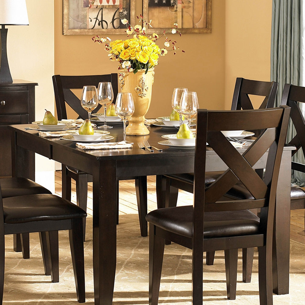 Crown Point Dark Cherry Extendable Dining Table