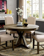 Julia Light Oak Wood Round Dining Table