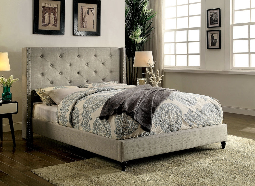 Anabelle Gray Cal King Bed (Oversized)