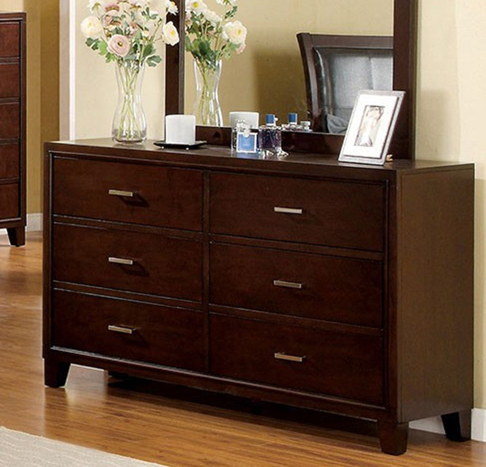 Gerico Brown Cherry Wood Dresser