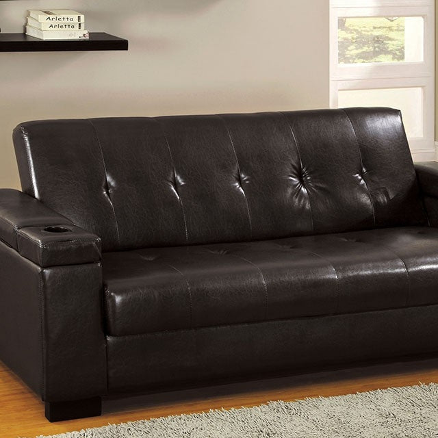 Logan Espresso Futon Sofa (Oversized)