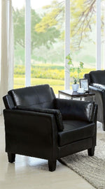 Pierre Black Leatherette Chair