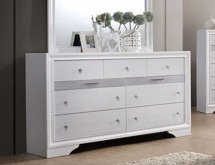 Chrissy White Solid Wood Dresser