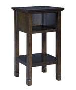 Marnville Dark Brown Wood Accent Table