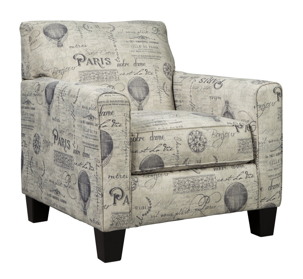 Nesso Gray/Cream Fabric Accent Chair