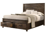 Woodmont Rustic Golden Brown Wood Queen Storage Bed