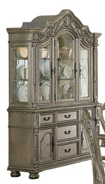 Catalonia Platinum Gold Wood Buffet with Hutch