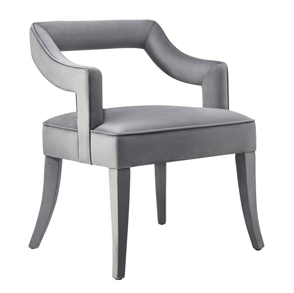 Tiffany Contemporary Grey Velvet Arm Chair