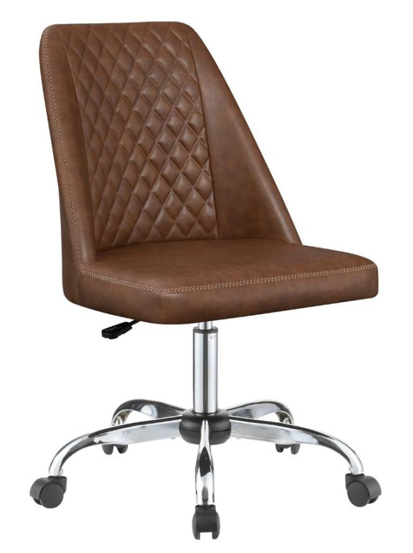 Wisdom Brown Leatherette Adjustable Office Chair