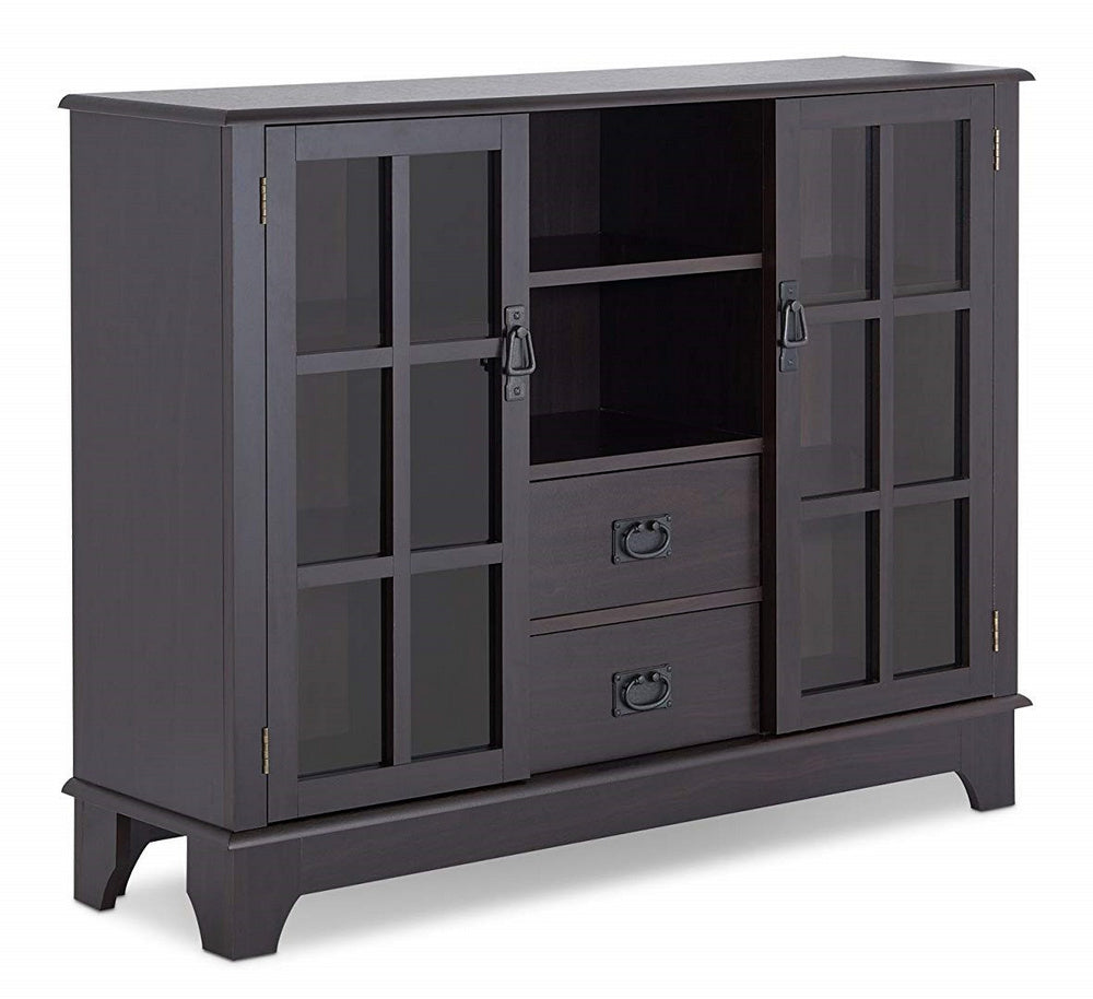 Dubbs Espresso Wood Server with 2 Drawers & 2 Doors