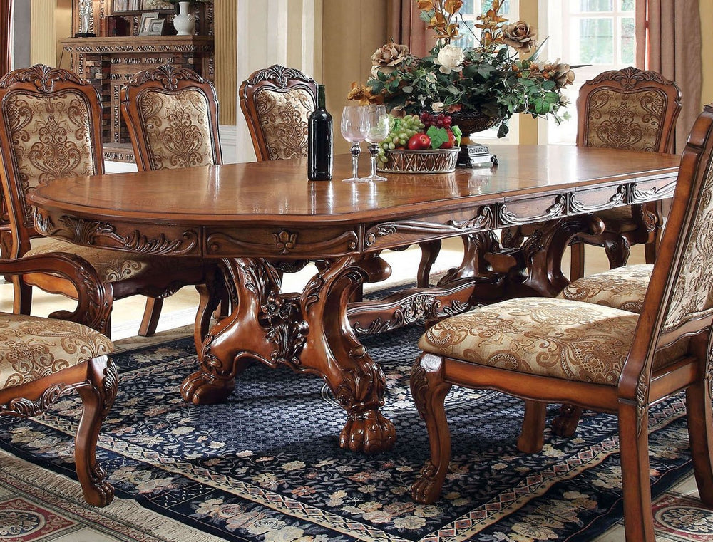 Medieve Antique Oak Dining Table w/ 2 Leaves