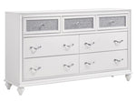 Barzini White Wood 7-Drawer Dresser