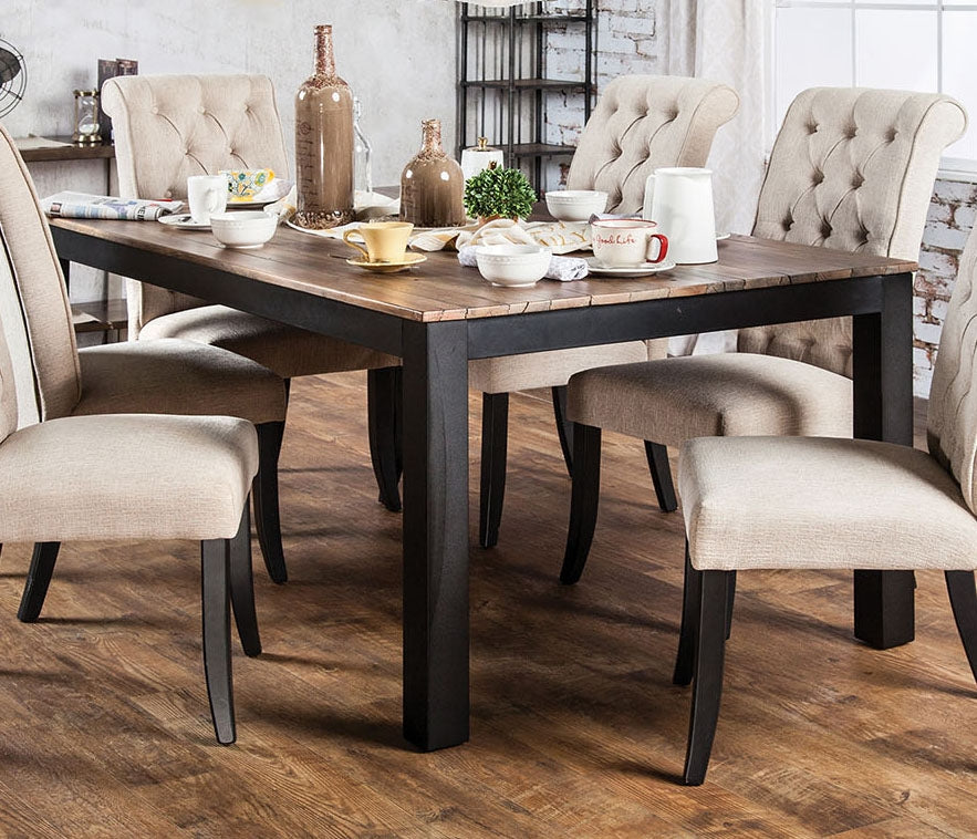 Marshall Rustic Oak/Black Dining Table