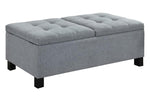 Anayeli Grey Fabric Storage Accent Bench