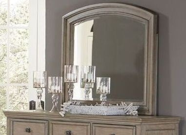 Bethel Wire Brushed Wood Frame Mirror