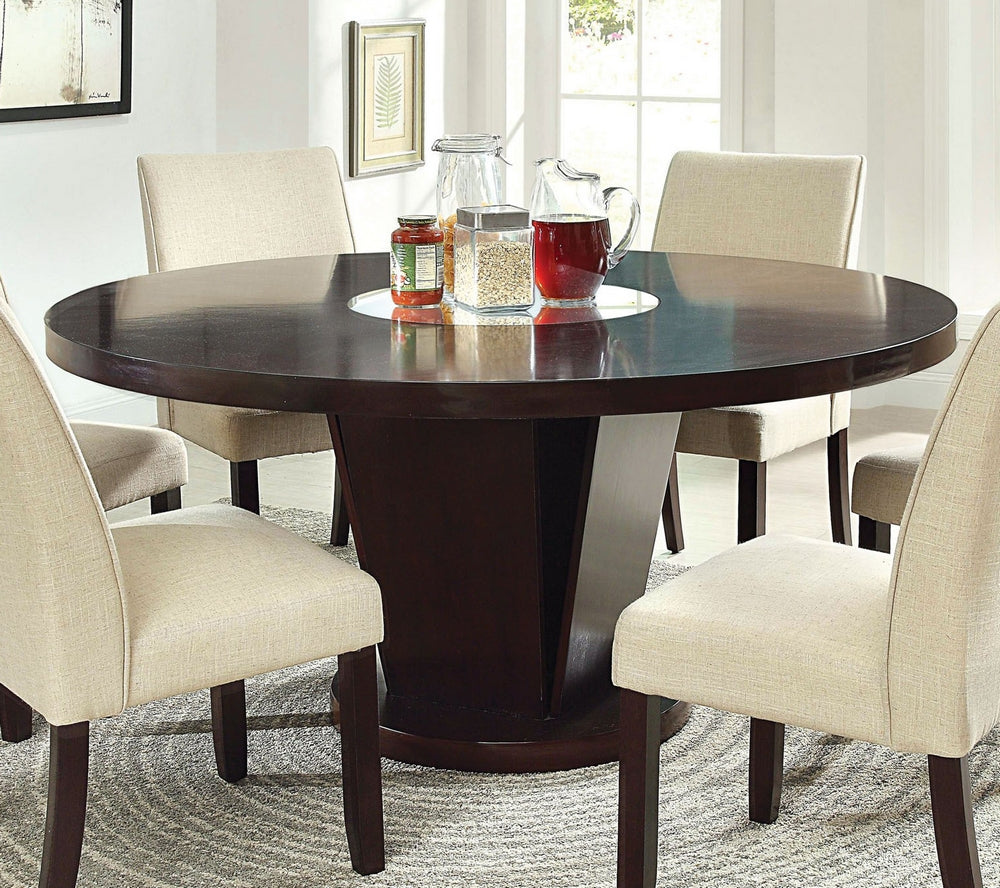 Cimma Contemporary Espresso Round Dining Table