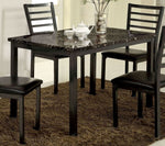 Colman Black Faux Marble Top Dining Table