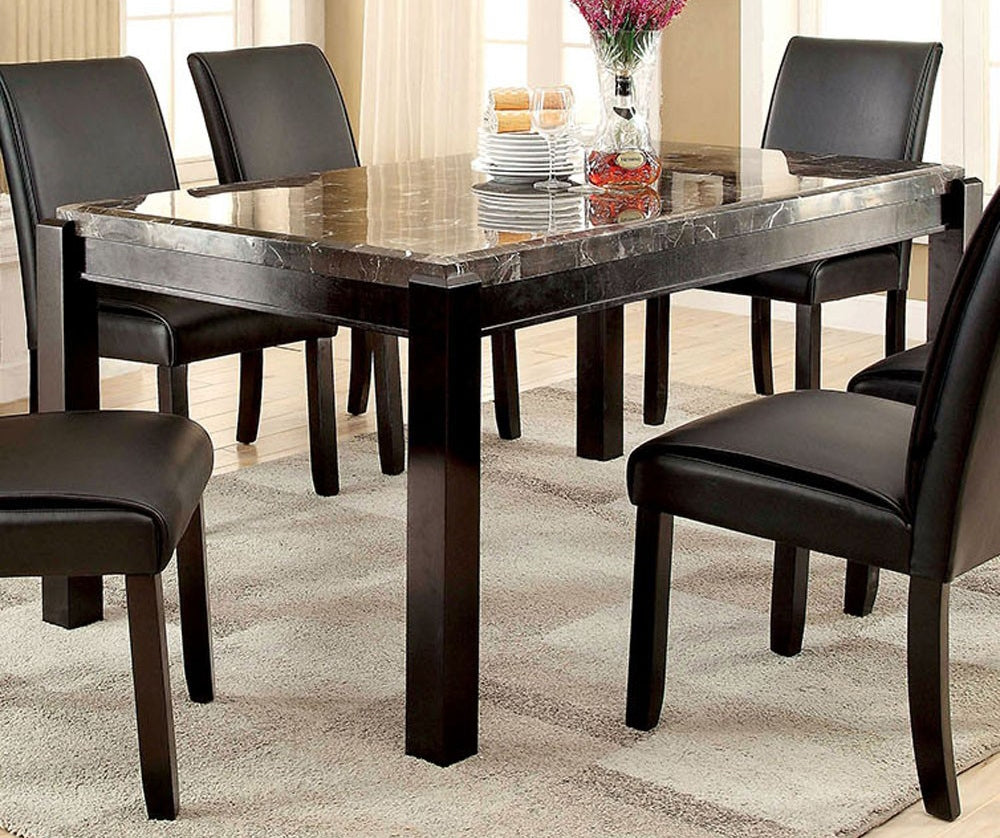 Gladstone Black Dining Table with Marble Top