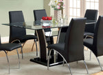 Glenview Black Dining Table with Glass Top