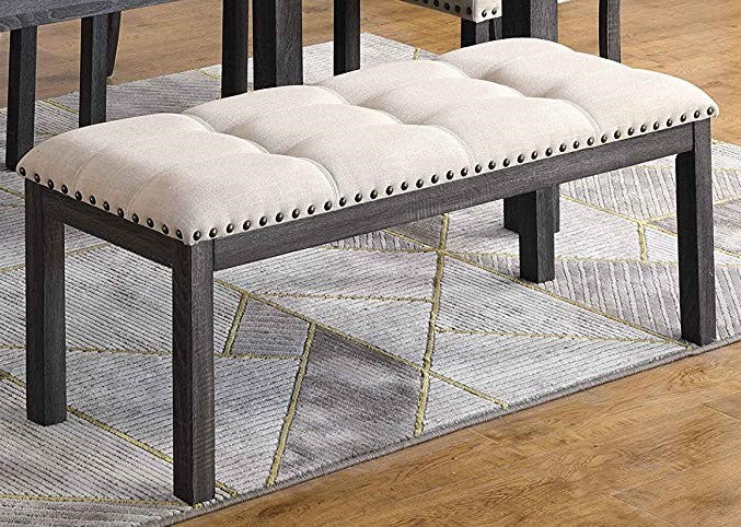 Helena Natural Fabric/Wood Dining Bench