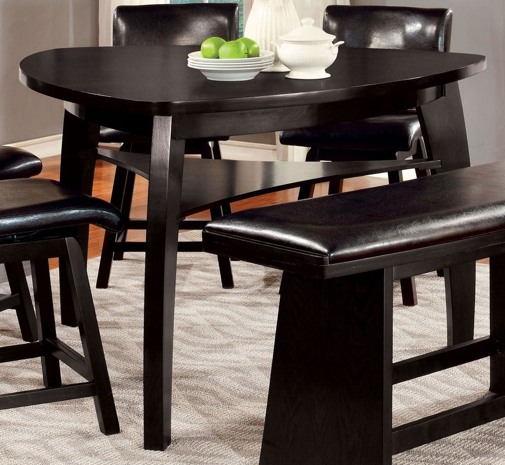 Hurley Black Triangular Counter Height Table