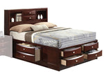 Ireland Espresso Wood Full Bookcase Bed