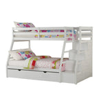 Jason White Twin over Full Bunk Bed with Trundle