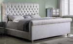 Jean-Carrie Cream Fabric Queen Bed