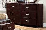 Lyric Dark Espresso Wood Dresser with 6 Drawers