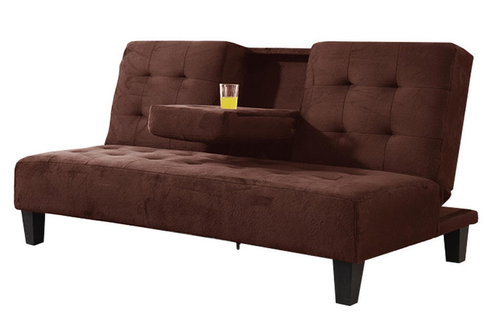 Madrid Dark Brown Fabric Click-Clack Sofa Bed