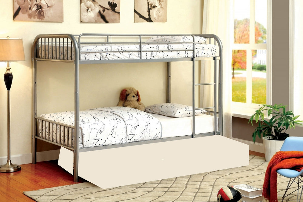 Rainbow Silver Twin over Twin Bunk Bed