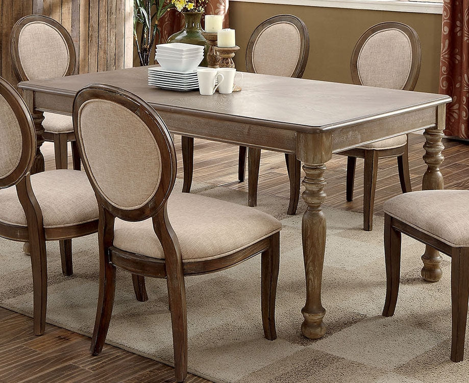 Siobhan Rustic Dark Oak Wood Dining Table