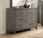 Woodrow Gray Wood 6-Drawer Dresser