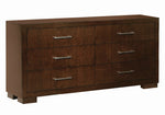 Jessica Cappuccino Wood 6-Drawer Dresser