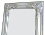 Alexandria Silver Wood Floor Mirror