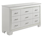 Allura White Wood Dresser with Alligator Embossing