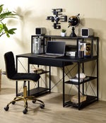 Amiel Black Wood/Metal Writing Desk